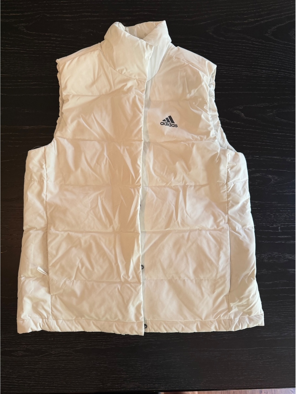 Adidas M EUC white puffer vest